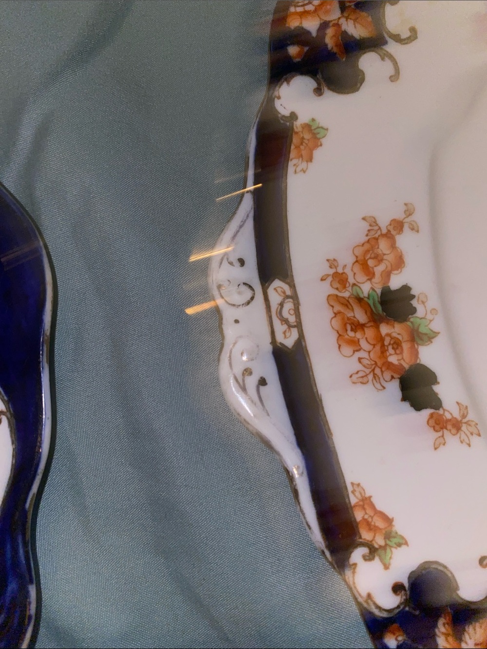Vintage Royal Albert Heirloom Crown China England Cake Plate Set of 4 - Picture 16 of 16